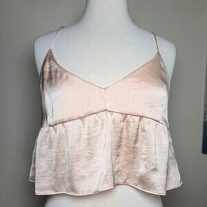 Wilfred lover cropped babydoll tank top coral blush size medium